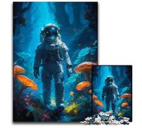 JigsawPuzzle 1000 Pieces for Adults Astronaut Lost in ForestImpossible Jigsaw Puzzles for Adults Family Activity DIY Home Decor 1000 PCS(75x50cm)