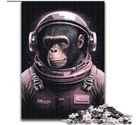 JigsawPuzzle 1000 Pieces for Adults Astronaut Monkey Made of Wood, Fun Present & Activity for Home 50x75cm DIY Art Decor