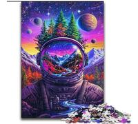JigsawPuzzle 1000 Pieces for Adults Astronaut Mountains, Challenging Difficult with Fully Interlocking Randomly Shaped Pieces (Size 50x75cm)