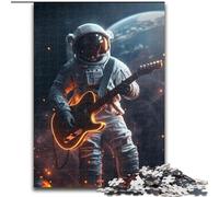JigsawPuzzle 1000 Pieces for Adults Astronaut Playing Guitar, Educational Toys for Is Ideal As A Gift for The Whole Family for And 14 Years Old (size 26x38cm)