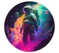 JigsawPuzzle 1000 Pieces for Adults Astronaut Round Puzzles Brain Teaser Game for Teenagers,Perfect (Size 67.5x67.5cm)