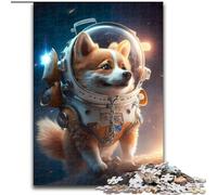 JigsawPuzzle 1000 Pieces for Adults Astronaut Space Corgi Dog Difficult Puzzles for Adults Interactive Family Game, DIY Home Decor, Challenging Brain Teaser Gift (Size 50x75cm)