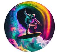 JigsawPuzzle 1000 Pieces for Adults Astronaut Surfing 1000-Piece Jigsaw Puzzle Home Activity for Holidays,Birthdays,and Family Game Nights 67.5x67.5 cm