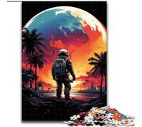 JigsawPuzzle 1000 Pieces for Adults Astronauts on The Beach Puzzle Made of cardboard,Family Fun Craft, Perfect for Birthdays, Holidays 1000pcs(26x38cm)