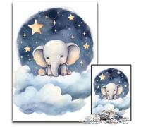 JigsawPuzzle 1000 Pieces for Adults Baby Elephant Puzzles for Adults Educational Toy for Teenagers Home Office Decor 1000 PCS(38x26cm)