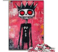 JigsawPuzzle 1000 Pieces for Adults Basquiat-style Skeleton King Jigsaw for Family Fun Perfect for Holidays, Interactive Game Nights (size 50x75cm)