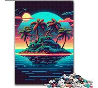 JigsawPuzzle 1000 Pieces for Adults Beach Island Made of Wood, Making It A Great Gift for Family Fun 50x75cm An for Christmas Or Birthdays