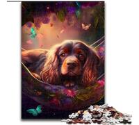 JigsawPuzzle 1000 Pieces for Adults Beautiful English Cocker Spaniel Made of Wood, Making It A Great Gift for Family Fun 50x75cm An for Christmas Or Birthdays