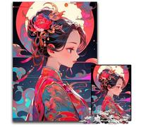 JigsawPuzzle 1000 Pieces for Adults Beautiful Geisha Anime Wooden Jigsaw Puzzles Family Activity Brain Teaser Home Decor 1000 PCS(75x50cm)