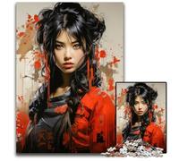 JigsawPuzzle 1000 Pieces for Adults Beautiful Samurai Girl Impossible Jigsaw Puzzles for Adults Family Activity DIY Home Decor 1000 PCS(38x26cm)