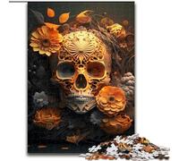 JigsawPuzzle 1000 Pieces for Adults Beautiful Skull Jigsaw Family Interactive Game, Ideal for Teenagers, Brain Teaser Gift (size : 50x75cm)