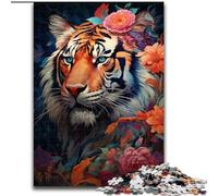 JigsawPuzzle 1000 Pieces for Adults Beautiful Tiger Made of Wood, for Ages 14+ 50x75cm Family Fun Craft, Perfect for Birthdays, Holidays