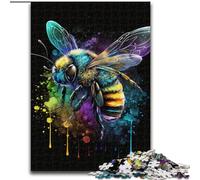JigsawPuzzle 1000 Pieces for Adults Bee Painting Made of Wood, for Ages 14+ 50x75cm Engaging Family Game Night Activity