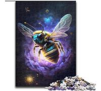 JigsawPuzzle 1000 Pieces for Adults Bee Painting Wooden Jigsaw Puzzles for Adults Perfect for Family Fun, Party Games, Birthday Party Favors size 50x75cm