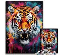 JigsawPuzzle 1000 Pieces for Adults Bengal Tiger Banksy Art Impossible Jigsaw Puzzles for Adults Family Activity DIY Home Decor 1000 PCS(38x26cm)