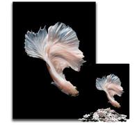 JigsawPuzzle 1000 Pieces for Adults Betta Fish Siamese Koi V Wooden Jigsaw Puzzles Family Activity Brain Teaser Home Decor 1000 PCS(75x50cm)