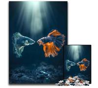 JigsawPuzzle 1000 Pieces for Adults Betta Meeting Wooden Jigsaw Puzzles Family Activity Brain Teaser Home Decor 1000 PCS(75x50cm)