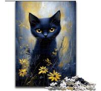 JigsawPuzzle 1000 Pieces for Adults Black Cat Jigsaw Puzzles 50X75CM Colorful Home Decor & Interactive Family Game
