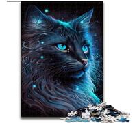 JigsawPuzzle 1000 Pieces for Adults Black Cat Jigsaw Puzzles for Adults for Birthdays, Holidays, Space Party Decorations (Size 50x75cm)