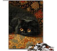 JigsawPuzzle 1000 Pieces for Adults Black Cat Puzzles for Adults 26X38CM for Holidays, Birthdays, And Family Game Nights