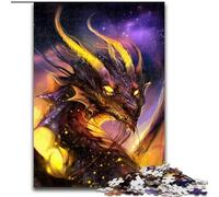 JigsawPuzzle 1000 Pieces for Adults Black Dragon, Help The Brain Exercise Addictive Toys to Cultivate Patience Perfect Decoration (Size 26x38cm)