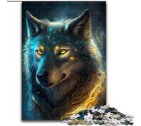JigsawPuzzle 1000 Pieces for Adults Black Wolf cardboard Jigsaw Puzzles for Adults Challenging Brain Teaser for Teenagers, Perfect for Home Decor Or Gift (Size 26x38cm)