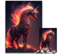 JigsawPuzzle 1000 Pieces for Adults Blazing Unicorn Jigsaw Puzzles Challenging Brain Teaser - Relaxing Toy for Teenagers 26X38CM/10.23x14.96inch