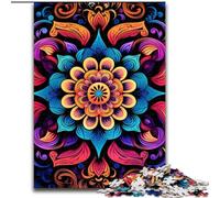JigsawPuzzle 1000 Pieces for Adults Blooming Mandalas Adult Jigsaw Puzzles 1000 Pieces Gift DIY Fun Suitable for Home Living Room Office Decoration size 50x75cm
