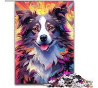 JigsawPuzzle 1000 Pieces for Adults Border Collie 1000-Piece Jigsaw Puzzle Adult & Family Activity, DIY Home Decor Gift (Size 26x38 cm)