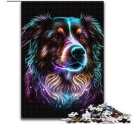 JigsawPuzzle 1000 Pieces for Adults Border Collie Made of Wood, Perfect Christmas & New Year Gift, 50x75cm An for Christmas Or Birthdays
