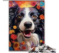JigsawPuzzle 1000 Pieces for Adults Border Collie Puzzles for 1000 Piece for Birthday Holiday Christmas (Szie 50x75 cm)