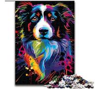 JigsawPuzzle 1000 Pieces for Adults Border Collie Puzzles for Adults size 26x38cm Ideal for Teenagers & Collectors, Travel Gift, Family Activity
