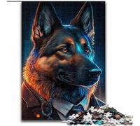 JigsawPuzzle 1000 Pieces for Adults Boss Giraffe Wooden Jigsaw Puzzles Skill Level Beginner, Great for Birthday (Size 38x26cm)