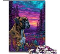 JigsawPuzzle 1000 Pieces for Adults Boxer Dog, Help The Brain Exercise Addictive Toys to Cultivate Patience Perfect Decoration (Size 26x38cm)