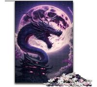 JigsawPuzzle 1000 Pieces for Adults Brave Dragon Made of Wood, Fun Present & Activity for Home 50x75cm DIY Art Decor