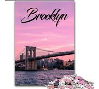 JigsawPuzzle 1000 Pieces for Adults Brooklyn,Help The Brain Exercise Addictive Toys to Cultivate Patience Perfect Decoration 50x75cm