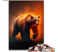 JigsawPuzzle 1000 Pieces for Adults Brown Bear Made of Wood, Making It A Great Gift for Family Fun 50x75cm An for Christmas Or Birthdays
