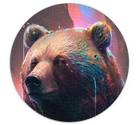 JigsawPuzzle 1000 Pieces for Adults Brown Bear Painting Difficult Puzzles for Adults Brain Teaser Game for Teenagers, for Family Game Night (67.5x67.5cm)