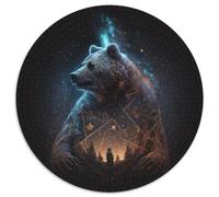 JigsawPuzzle 1000 Pieces for Adults Brown Bear Puzzles for Adults Educational Brain Teaser,Artistic Home & Office Decor,14+ Age (Size 67.5x67.5cm)