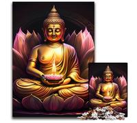 JigsawPuzzle 1000 Pieces for Adults Buddha Wooden Jigsaw Challenging DIY Brain Teaser, Perfect Family Game Or Decorative Gift 50x75CM/19.68x29.52inch