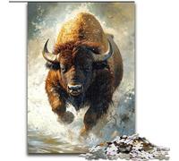 JigsawPuzzle 1000 Pieces for Adults Buffalo Suitable for Ages 14 And Up Intellectual Toy Game Educational Game for Birthday And Christmas (size 26x38cm)