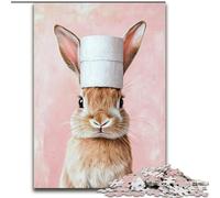 JigsawPuzzle 1000 Pieces for Adults Bunny Playing with Toilet Paper Suitable for Ages 14 And Up Intellectual Toy Game Educational Game for Birthday And Christmas (size 26x38cm)