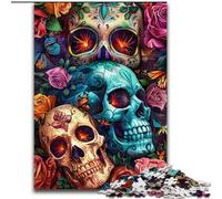 JigsawPuzzle 1000 Pieces for Adults Butterfly Skull Jigsaw Puzzles 26X38CM Colorful Home Decor & Interactive Family Game