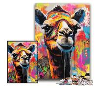 JigsawPuzzle 1000 Pieces for Adults Camel Graffiti Jigsaw Puzzles for Adults Size 26x38cm Brain Challenge Gift, Educational Activity for Teenagers