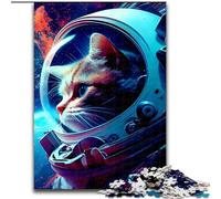 JigsawPuzzle 1000 Pieces for Adults Cat Astronaut Made of Wood, Perfect Christmas & New Year Gift, 50x75cm An for Christmas Or Birthdays
