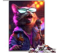 JigsawPuzzle 1000 Pieces for Adults Cat Singer cardboard Jigsaw Puzzles for Adults size 26x38cm Adult Game Gift Family Interactive Game Brain Challenge Gift