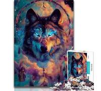 JigsawPuzzle 1000 Pieces for Adults Catching Net Wolf,Help The Brain Exercise Addictive Toys to Cultivate Patience Perfect Decoration 38x26cm