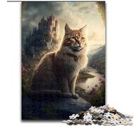 JigsawPuzzle 1000 Pieces for Adults Cats on Alien Planet Jigsaw Made of cardboard, for Family & Friends, Brain-Teasing Challenge 1000pcs(26x38cm)