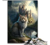JigsawPuzzle 1000 Pieces for Adults Cats on Alien Planet Puzzle Gift DIY Fun Suitable for Home Living Room Office Decoration (size : 26x38cm)