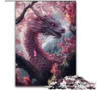 JigsawPuzzle 1000 Pieces for Adults Cherry Blossoms Dragon, Help The Brain Exercise Addictive Toys to Cultivate Patience Perfect Decoration (Size 26x38cm)